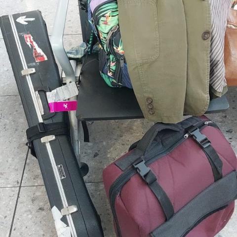 Luggage at Heathrow.