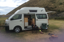 A photo of Queenie the campervan